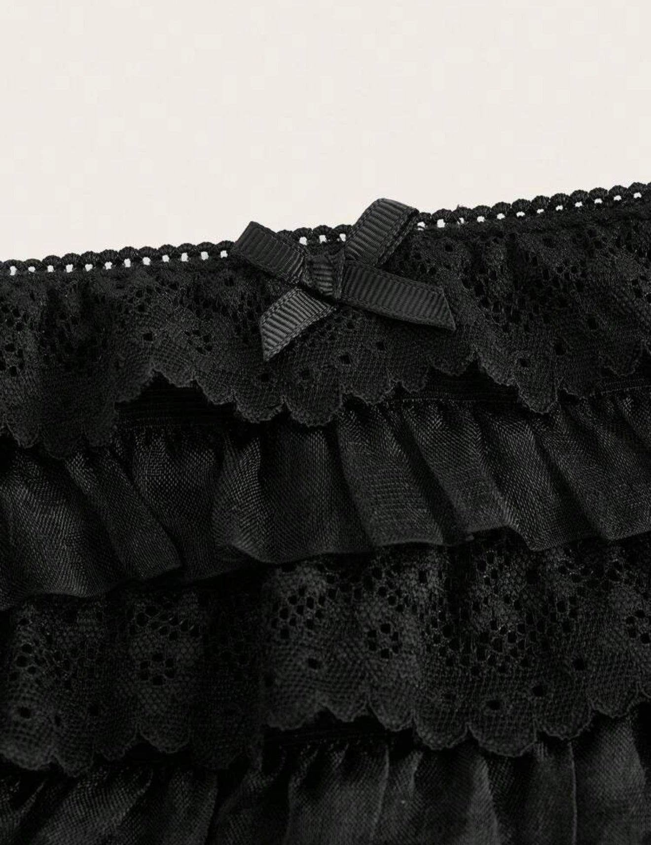 Lace layered mini shorts