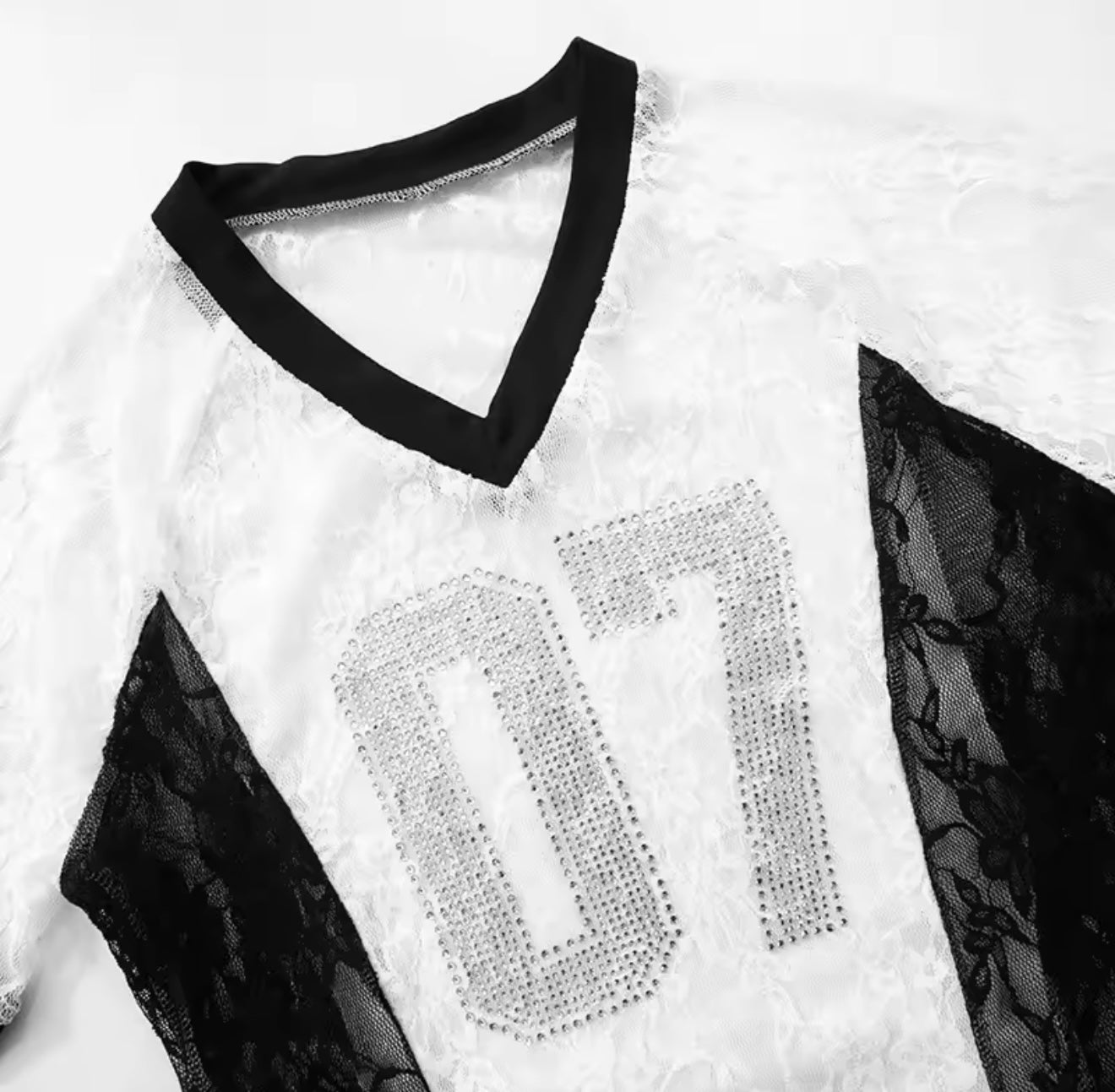 Rhinestone lace top
