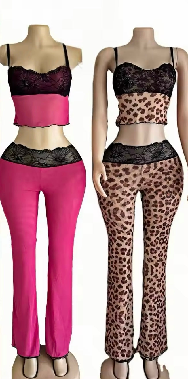 Mesh & lace 2 piece set
